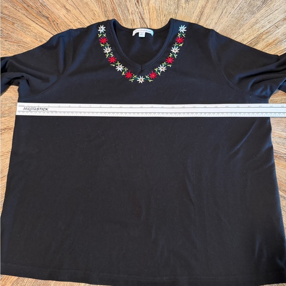 Christmas Plus size bundle Mercer Street Studio 1X embroidered tops shirts - Picture 7 of 15